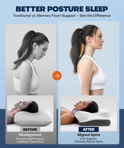 Vellaris™ Ergonomic Memory Foam Pillow