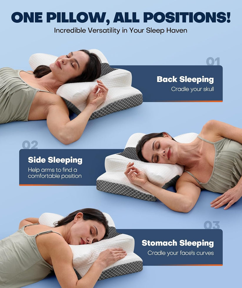 Vellaris™ Ergonomic Memory Foam Pillow